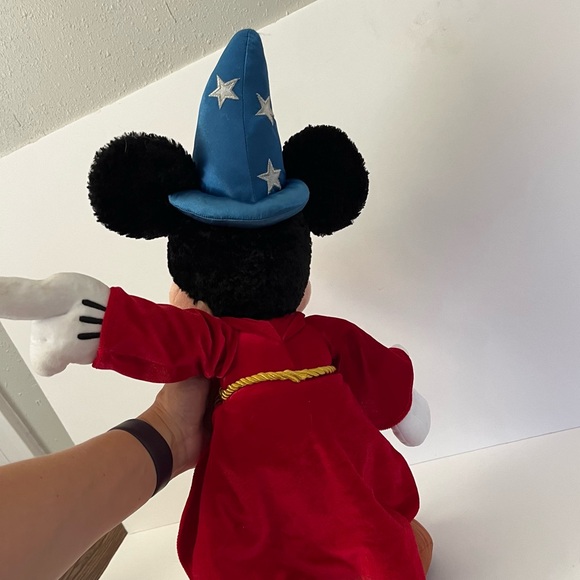 Disney Parks Sorcerer Mickey Wizard Plush With Red Blinking Pointer Finger - Picture 7 of 12